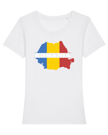 cu iz românesc: România - hartă tricoloră White