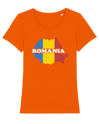 cu iz românesc: România - hartă tricoloră Bright Orange
