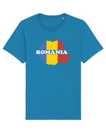 cu iz românesc: România - hartă tricoloră Azur