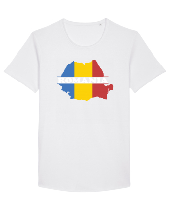 cu iz românesc: România - hartă tricoloră White