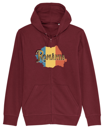 cu iz românesc: România - text decorativ Burgundy