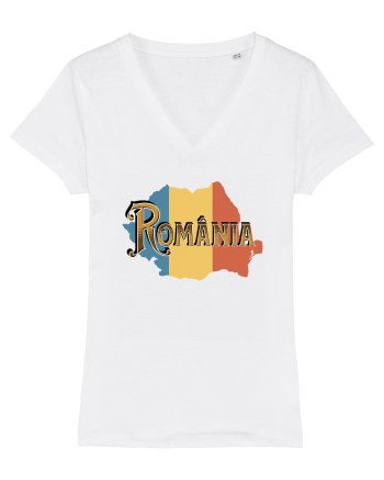 cu iz românesc: România - text decorativ White