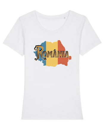 cu iz românesc: România - text decorativ White