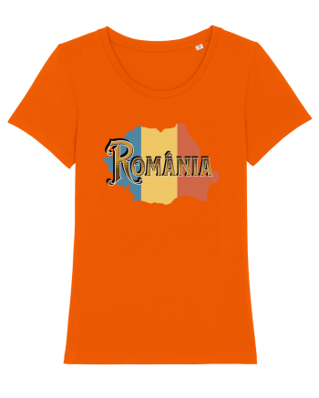 cu iz românesc: România - text decorativ Bright Orange