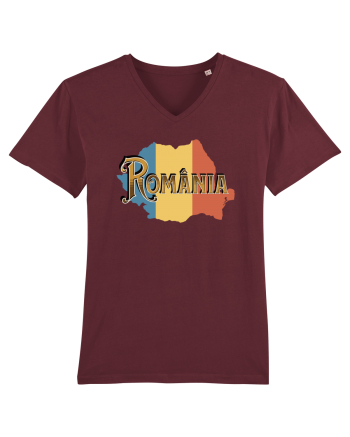 cu iz românesc: România - text decorativ Burgundy