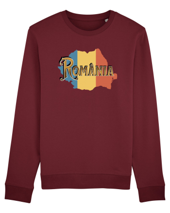 cu iz românesc: România - text decorativ Burgundy