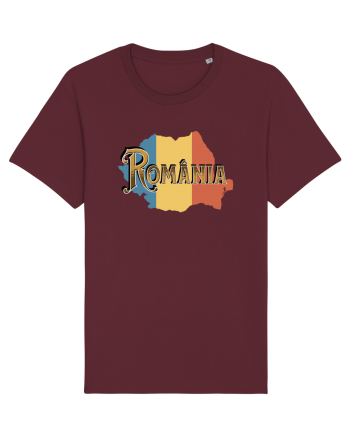 cu iz românesc: România - text decorativ Burgundy