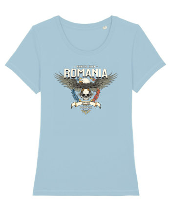 cu iz românesc: Romania united forever Sky Blue