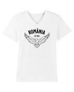cu iz românesc: Vulturul românesc Tricou mânecă scurtă guler V Bărbat Presenter