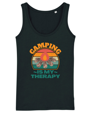 Camping Is My Therapy Black