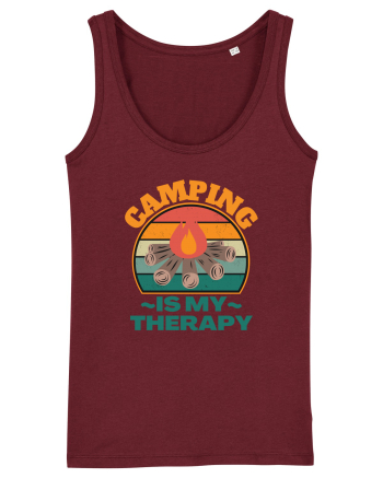 Camping Is My Therapy Burgundy