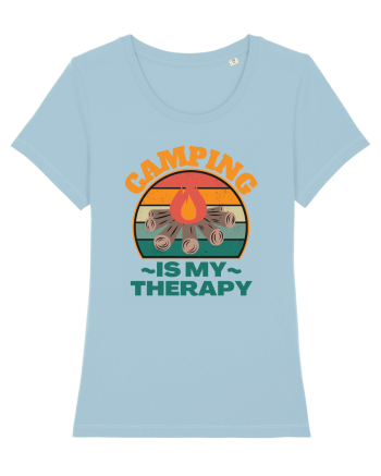 Camping Is My Therapy Sky Blue