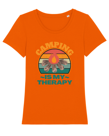 Camping Is My Therapy Bright Orange