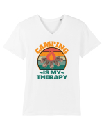 Camping Is My Therapy Tricou mânecă scurtă guler V Bărbat Presenter