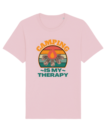 Camping Is My Therapy Cotton Pink