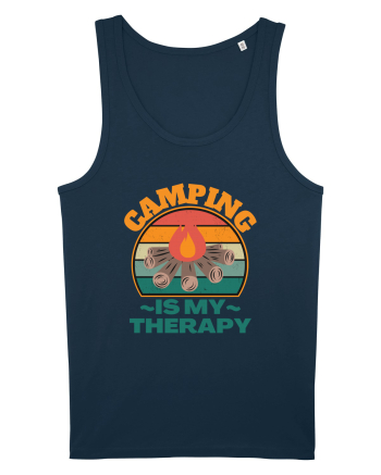 Camping Is My Therapy Navy
