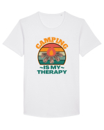 Camping Is My Therapy Tricou mânecă scurtă guler larg Bărbat Skater