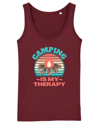 Camping Is My Therapy Burgundy