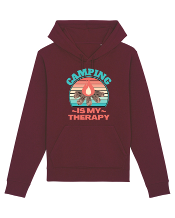 Camping Is My Therapy Burgundy