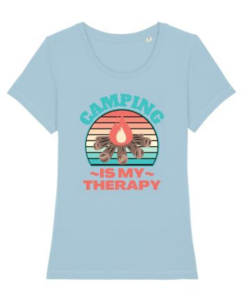 Camping Is My Therapy Sky Blue
