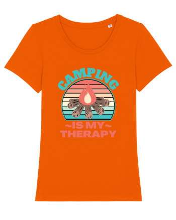 Camping Is My Therapy Bright Orange