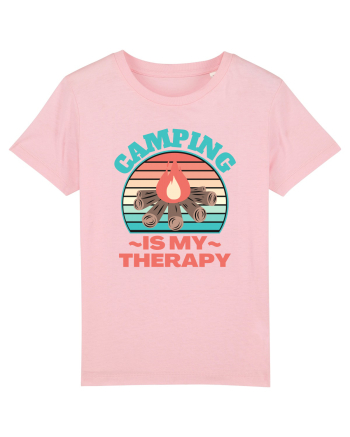 Camping Is My Therapy Cotton Pink