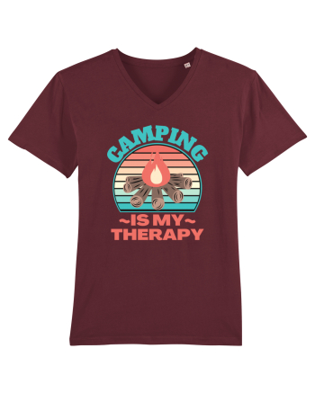 Camping Is My Therapy Burgundy
