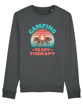 Camping Is My Therapy Anthracite