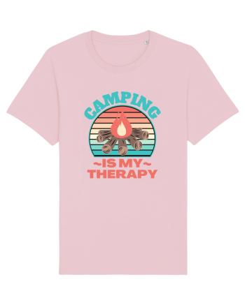Camping Is My Therapy Cotton Pink