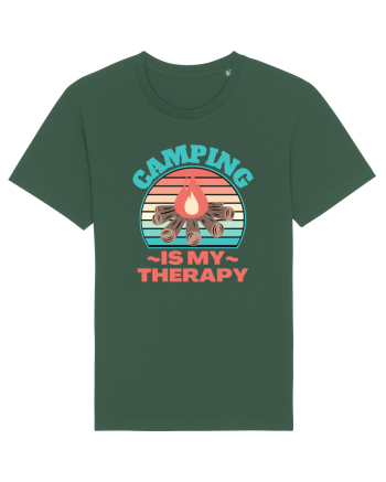 Camping Is My Therapy Bottle Green