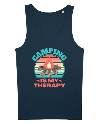 Camping Is My Therapy Navy