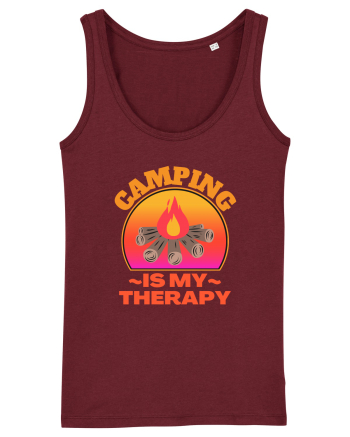 Camping Is My Therapy Burgundy