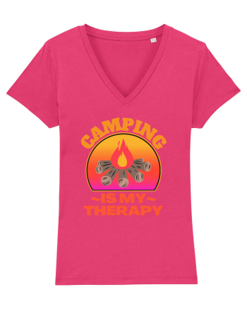 Camping Is My Therapy Raspberry