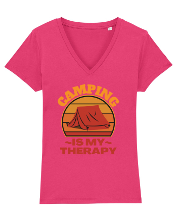 Camping Is My Therapy Raspberry