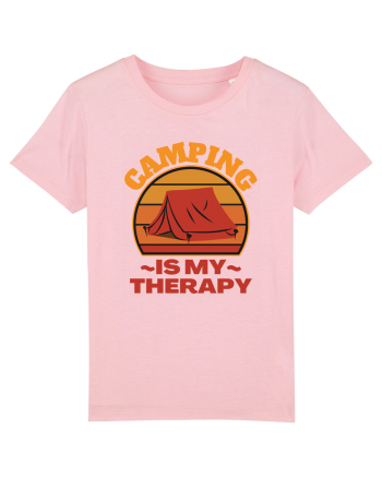 Camping Is My Therapy Cotton Pink