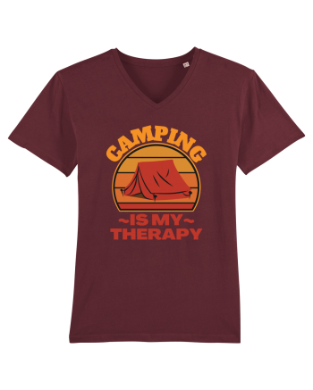 Camping Is My Therapy Burgundy