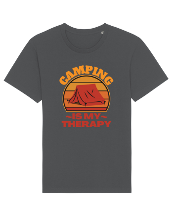 Camping Is My Therapy Anthracite
