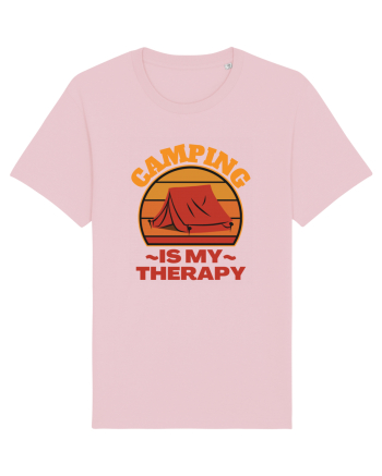 Camping Is My Therapy Cotton Pink