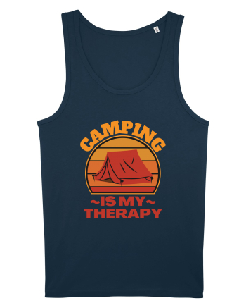 Camping Is My Therapy Navy