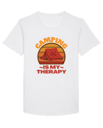 Camping Is My Therapy Tricou mânecă scurtă guler larg Bărbat Skater