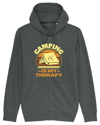 Camping Is My Therapy Anthracite