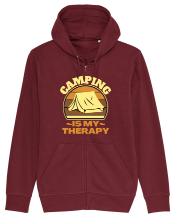 Camping Is My Therapy Burgundy