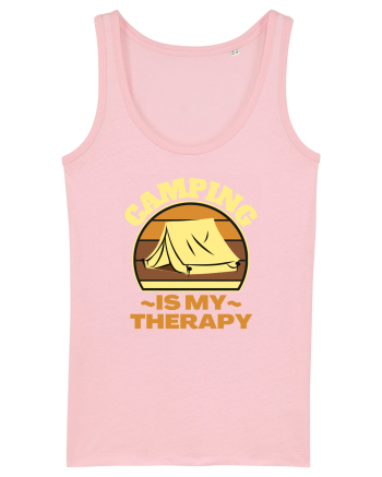 Camping Is My Therapy Cotton Pink