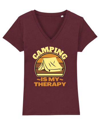 Camping Is My Therapy Burgundy
