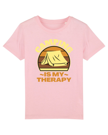 Camping Is My Therapy Cotton Pink