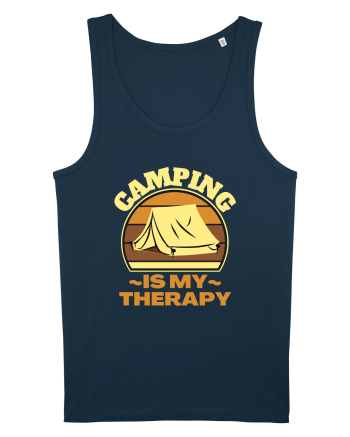 Camping Is My Therapy Navy