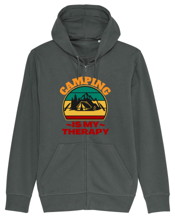 Camping Is My Therapy Anthracite