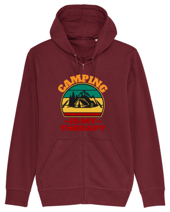 Camping Is My Therapy Burgundy
