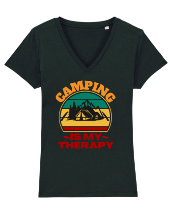 Camping Is My Therapy Black