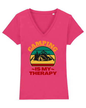 Camping Is My Therapy Raspberry